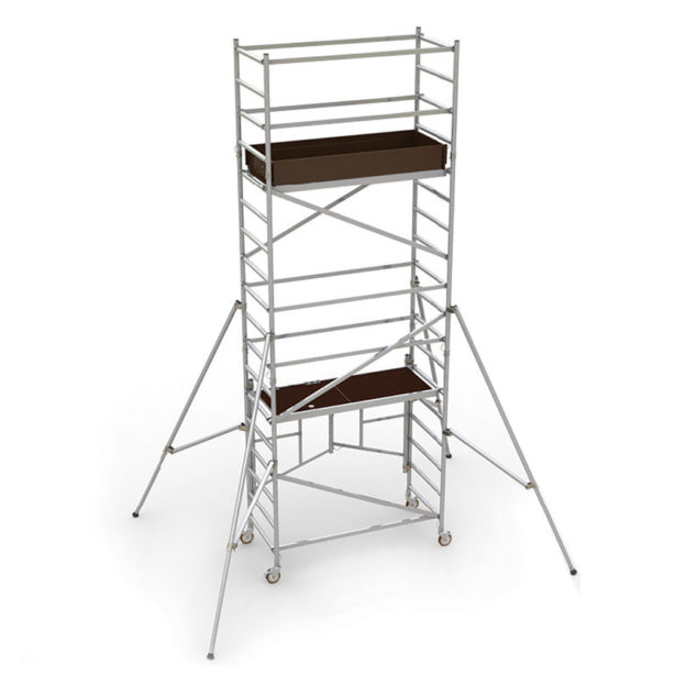 Tours d&rsquo;échafaudage EASY-SET 12&prime; avec garde-corps et stabilisateur