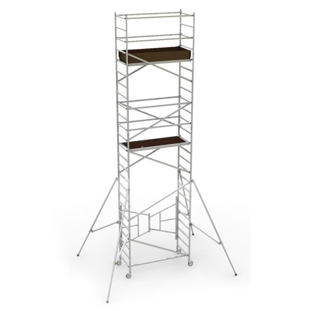 Tours d&rsquo;échafaudage EASY-SET 18&prime; avec garde-corps et stabilisateur