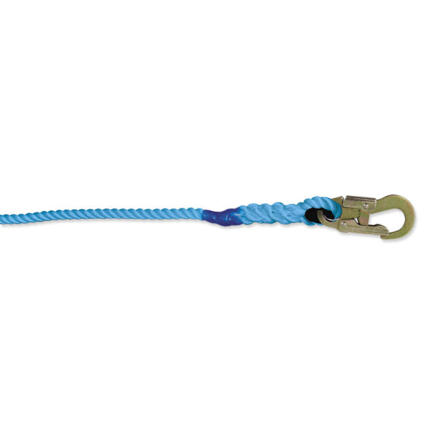 Corde d&rsquo;assurance avec crochet 3/4”